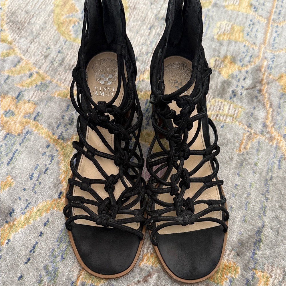 Vince Camuto Black Strappy Sandals